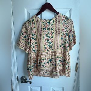 Anthropologie Lauren Moffatt Medium Silk Blouse